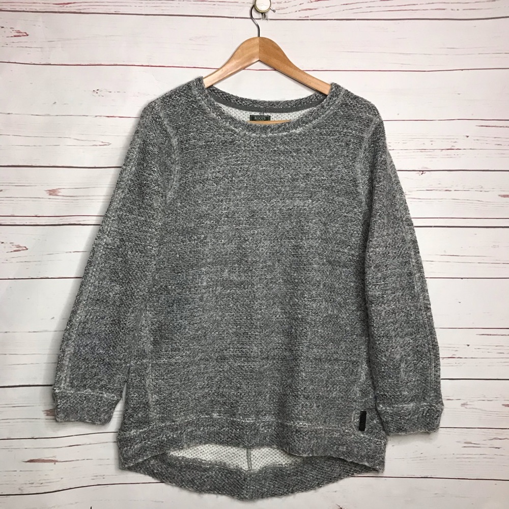 - Roots Canada wool blend long sweater